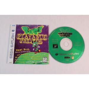 Bug Playable Demo (Sega Saturn, 1995) Game Disc and Sleeve, tested/works
